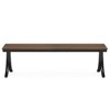 Lirago Brown 78.74" Industrial Double Desk Engineered Wood Metal Frame 29.53x78.74x27.56 Computer Workstation - 2 of 4