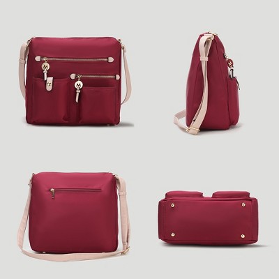 MKF Collection Serena Color-Block Nylon Women’s Shoulder Bag by Mia K - Beige Coffee — фото 5