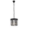 Elegant Lighting Sydney 3 light Matte Black Pendant Silver Shade (Grey) Royal Cut Crystal - 3 of 4
