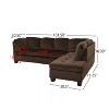 Christopher Knight Home Edna 101.5" Modern Upholstered Sectional Sofa with Removable Cushions - 2 of 4
