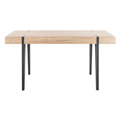 Alyssa Wood Top Dining Table Gray - Safavieh