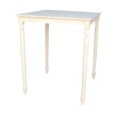 International Concepts Solid Wood Top Table - Turned Legs
