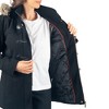 Alpine Swiss Duffy Womens Wool Coat Fur Trim Hooded Parka Jacket - 4 of 4