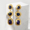 Ross-Simons 19.90 ct. t.w. Sapphire Station Drop Earrings in 18kt Gold Over Sterling - 4 of 4