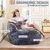 Hooseng 38" Giant Bean Bag Chair for Adults, High-Density Foam Stuffed Corduory Bean Bag Sofa with Handle for Adults Reading, Gaming - 4 of 4