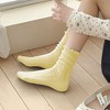 Alilang Women's Adorable Ruffled Lace-Up Socks Wicking Cotton for Casual Comfort 3 Pairs - 3 of 4