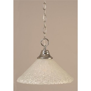 Toltec Lighting Any 1 - Light Pendant in  Chrome with 12" Italian Bubble Shade - 1 of 1