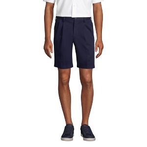 Lands' End Lands' End Men's Comfort Waist Pleated 9" No Iron Chino Shorts - 1 of 4