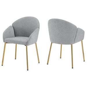 NicBex Upholstered Dining Chairs Set of 2 with Metal Legs for Living Room,Meeting Room,Bedroom - 1 of 4