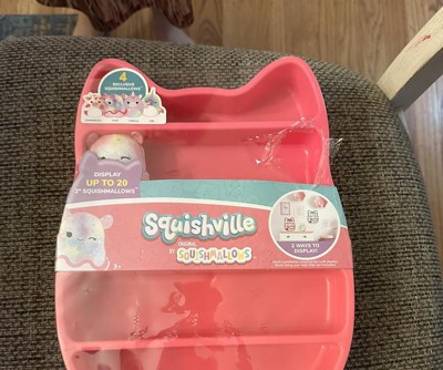 Squishville by Original Squishmallows Play and Display Storage - Four  2-Inch Plush Included - Big Foot, Axolotl, Parrot, Chameleon - Hang or  Stand