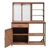 YOOCOZZ Fir Wood Patio Garden Workstation with 50.2'' Countertop, having Drawer & Cabinet, 4 Shelves and Adjustable Storage - 3 of 4