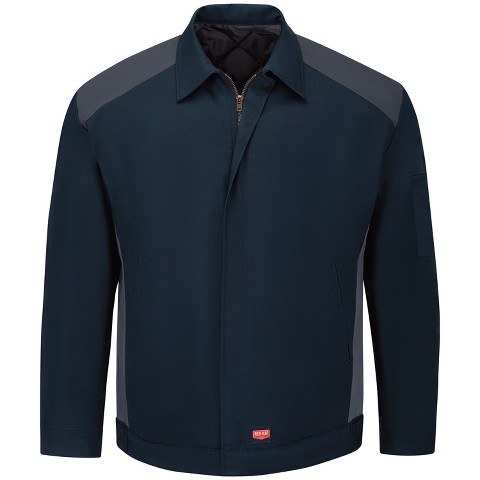 Red Kap Color Block Performance Crew Jacket, Navy/Charcoal - 3X Large