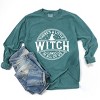 A Little Witch In All Of Us - Womens Garment Dyed Long Sleeve Graphic T-Shirt - 3 of 4
