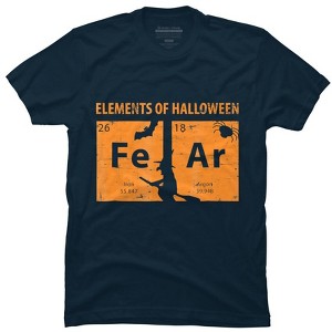 Men's Design By Humans Elements Of Halloween Tee (FeAr) Periodically By Luckyst T-Shirt - 1 of 4