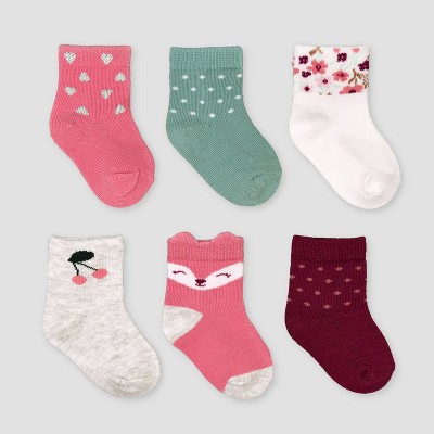 burgundy baby socks