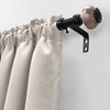 Lumi Home Furnishings 36"x66" Decorative Drapery Single Rod Set with Natural Marble finials Matte Black - 2 of 4