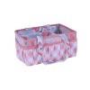 Bacati - Watercolor Floral Coral/Gray Storage Caddy - 2 of 4