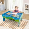 Safstar Kids Wooden Train Table Set 80 PCS Activity Playset w/ Reversible Tabletop - 4 of 4
