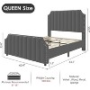 Nasitip Velvet Bed Frame-Upholstered Headboard, Footboard with Nailhead Trim, No Box Spring Needed, Solid Wood Slats, Noise Free - 3 of 4
