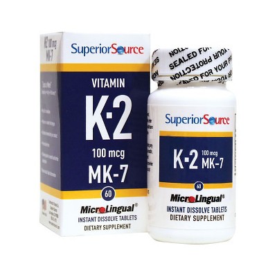 Superior Source Vitamin K2- Mk7 100mcg 60 Tablets.