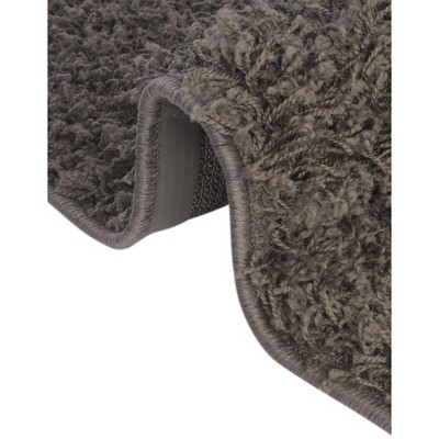 Lavish Gray Square Synthetic Shag Rug for Kids' Rooms