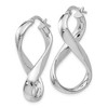 Black Bow Jewelry Polished Twisted Hoop Earrings in Sterling Silver, 34mm (1 5/16 in) - 2 of 4