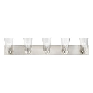 Livex Lighting Cityview 5 - Light Vanity in  Brushed Nickel - 1 of 4