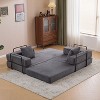 NicBex Convertible Folding Upholstered Floor Sofa Bed with Metal Stand,Oversized Futon Couch Sleeper Sofa for Living Room,Bedroom - 4 of 4