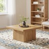 Resenkos Square Wooden Coffee Table, Modern Living Room Table, Light Brown Home Furniture, Stylish and Durable Table, Brown - 4 of 4