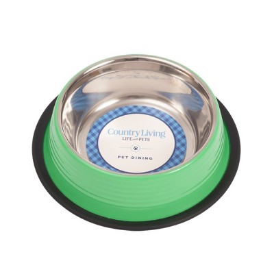 Golden Yellow 24 oz Stainless Steel Non-Skid Pet Bowls Set