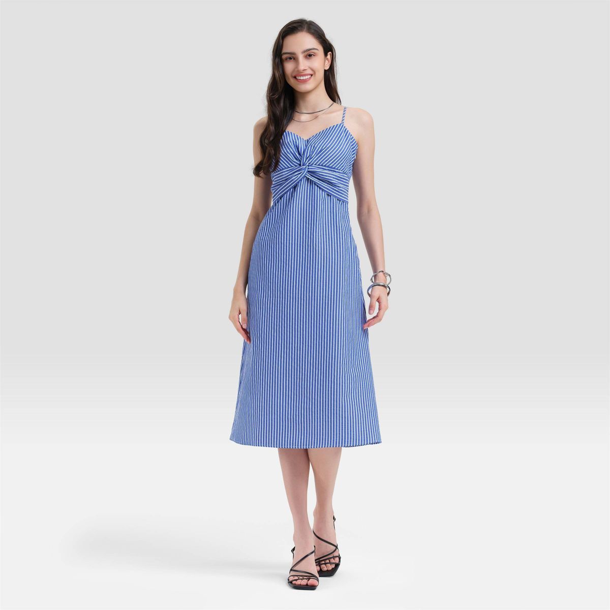 Women's Twist-Front Midi Cami Dress - A New Day™ - thumbnail 4