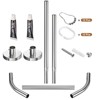 Unique Bargains Stainless Steel Diamond Shaped Adjustable No-drill Stretchable Shower Curtain Rod Rack - 3 of 4