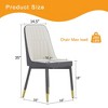 NicBex PU Leather Dining Chairs Set of 2/4,Upholstered Armless Chair with Stripe Backrest,Kitchen Chairs for Office,Living,Meeting Room - 3 of 4