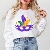 Simply Sage Market Women's Graphic Sweatshirt Feathered Mask Sparkle - 2 of 4