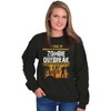 Funny Halloween Crewneck Sweatshirt Zombie Breakout Eat Candy Costume - 4 of 4