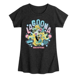 Girls' - Monster High - Lagoona Blue Seashells and Heart Fitted Short Sleeve Graphic T-Shirt - 1 of 4