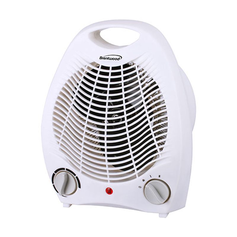 Brentwood 1500 watt 2 in 1 Fan Heater in White, 1 of 7