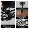 Ludomide Industrial Caged Ceiling Fan with Lights and Remote,  Rustic Fan Chandelier for Kitchen and Living Room Decor - 2 of 4