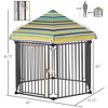 Skyzone 48"x41" Outdoor Metal Dog Playpen with Weatherproof Polyester Roof, Locking Door & - 3 of 4