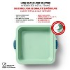 Starfrit 8-In. Silicone Square Cake Pan with Integrated Metal Frame, Sage Green - 3 of 4