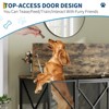 coucheta 48-Inch Dog Crate & Side Table,  Space-Saving Furniture for Home Décor,  Flip-Top Pet Enclosure with Wheels for Easy Move - 4 of 4