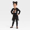 Toddler Girls' Halloween Daisy Long Sleeve T-Shirt - Cat & Jack™ Black - 4 of 4