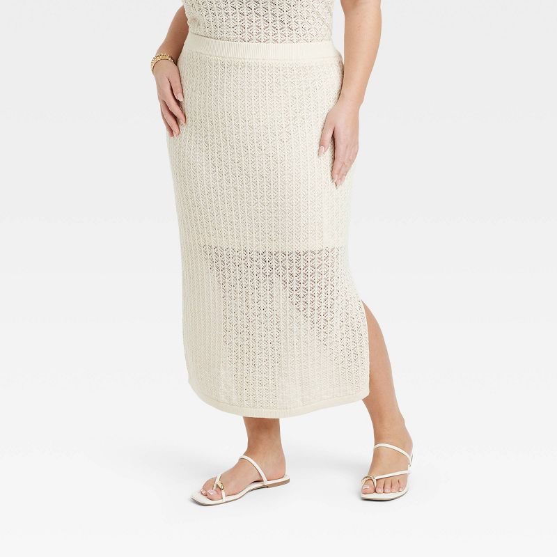 Women's Midi Sweater Skirt - A New Day™, 1 of 8