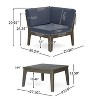 Christopher Knight Home Caelis Rustic 6 Piece Patio Acacia Wood Slatted Seating Set with Cushions - 4 of 4