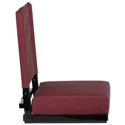 Compact Maroon Ultra-Padded Portable Stadium Seat Duo