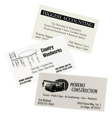 Avery Business Cards with Sure Feed Technology , 2 x 3-1/2 Inches, Laser  Printable, White, pk of 250