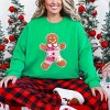 Gingerbread Polka Dot Patchwork Print - Women's Graphic Sweatshirt - 3 of 4