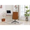 ORRD Antique Brown PU Leather Office Chair, High Back Executive Chair with Adjustable Gas Lift, 360 Swivel & Armrests, Ergonomic Desk Chair - 4 of 4