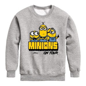 Boys' - Despicable Me Minions - Minions On Tour Graphic Long Sleeve Fleece Sweatshirt - 1 of 4