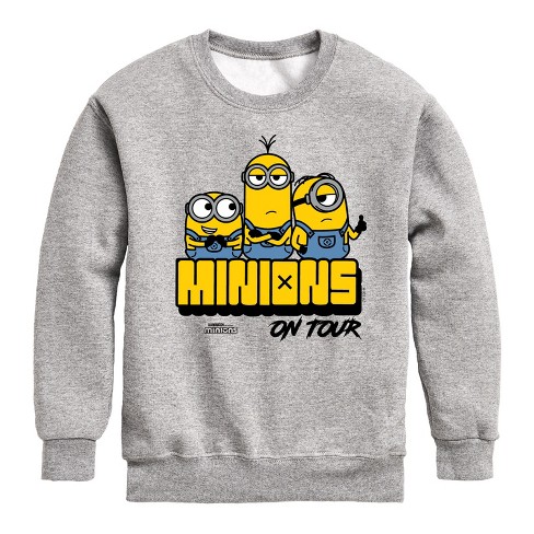 Boys' - Despicable Me Minions - Minions On Tour Graphic Long Sleeve Fleece Sweatshirt - image 1 of 4